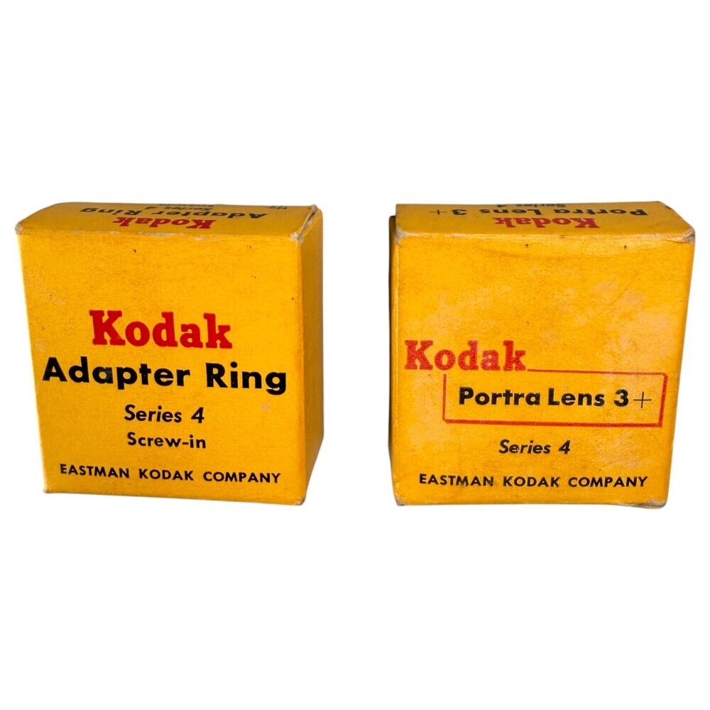 Kodak Series 4 Portra Lens 3+ & Adapter Ring #44 Screw-in w/ Retaining Ring VTG